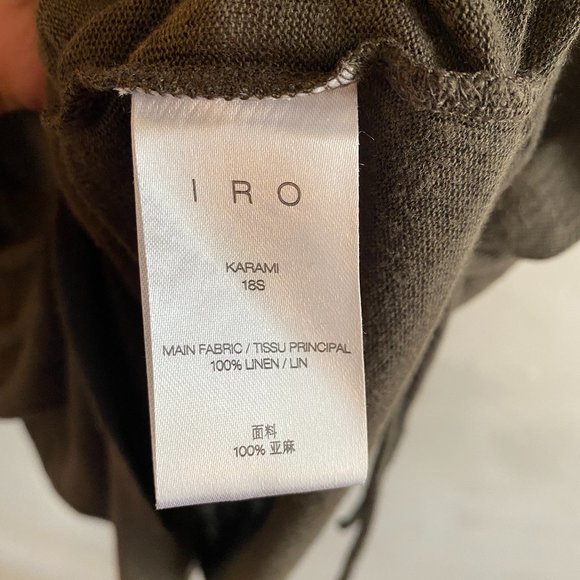 IRO Karami Linen Asymmetrical Lace-up T-shirt - Picture 5 of 7